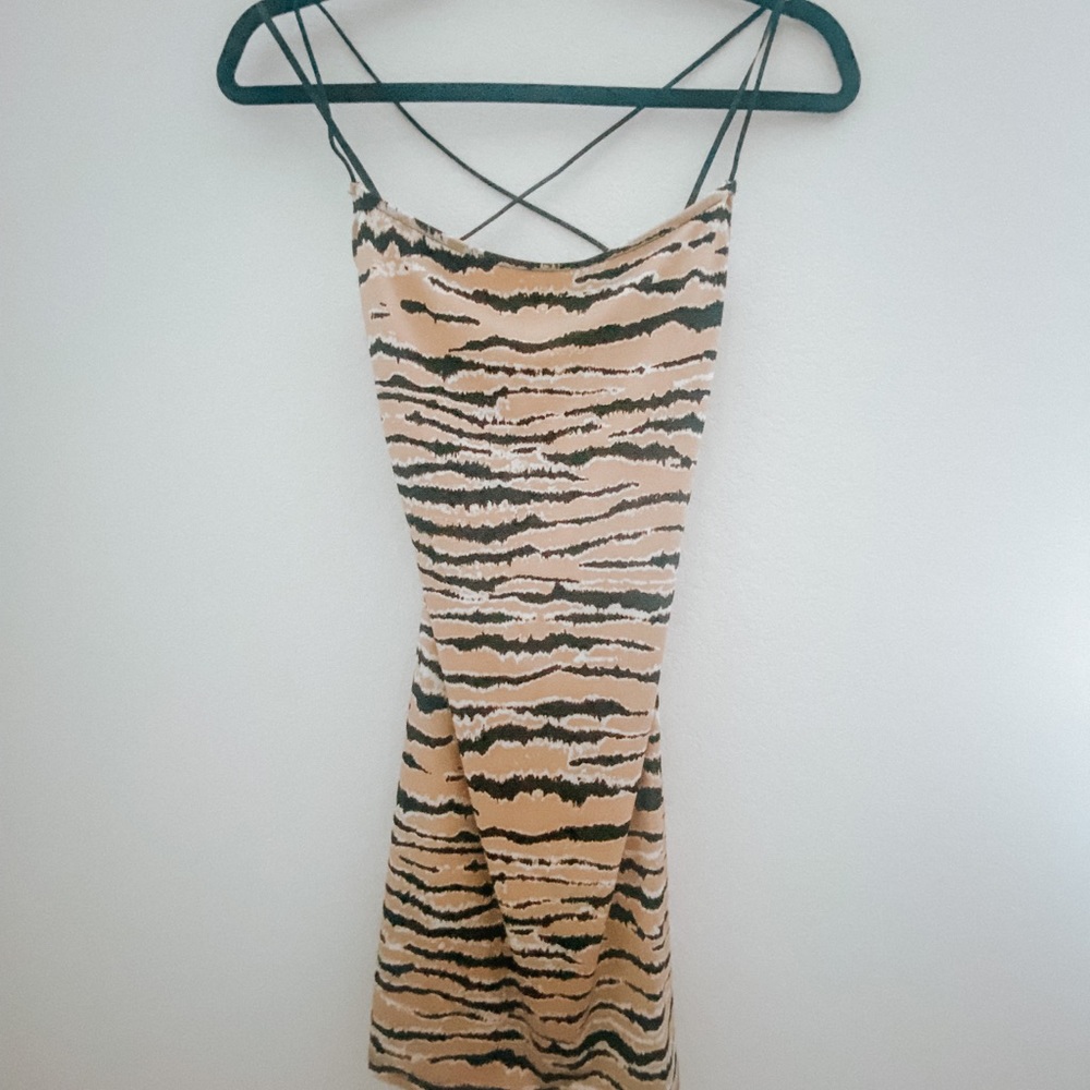 Zebra Print Dress w/ Back Detail